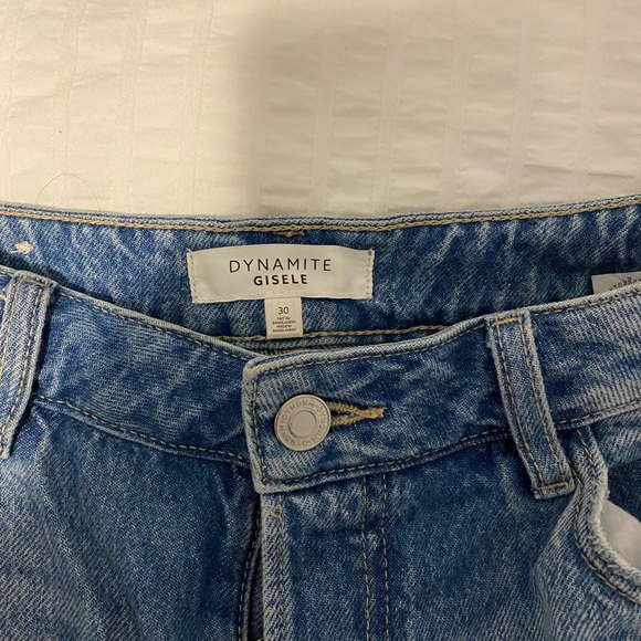 Size 30 dynamite jeans, super high rise wide leg with slits - Picture 3 of 3